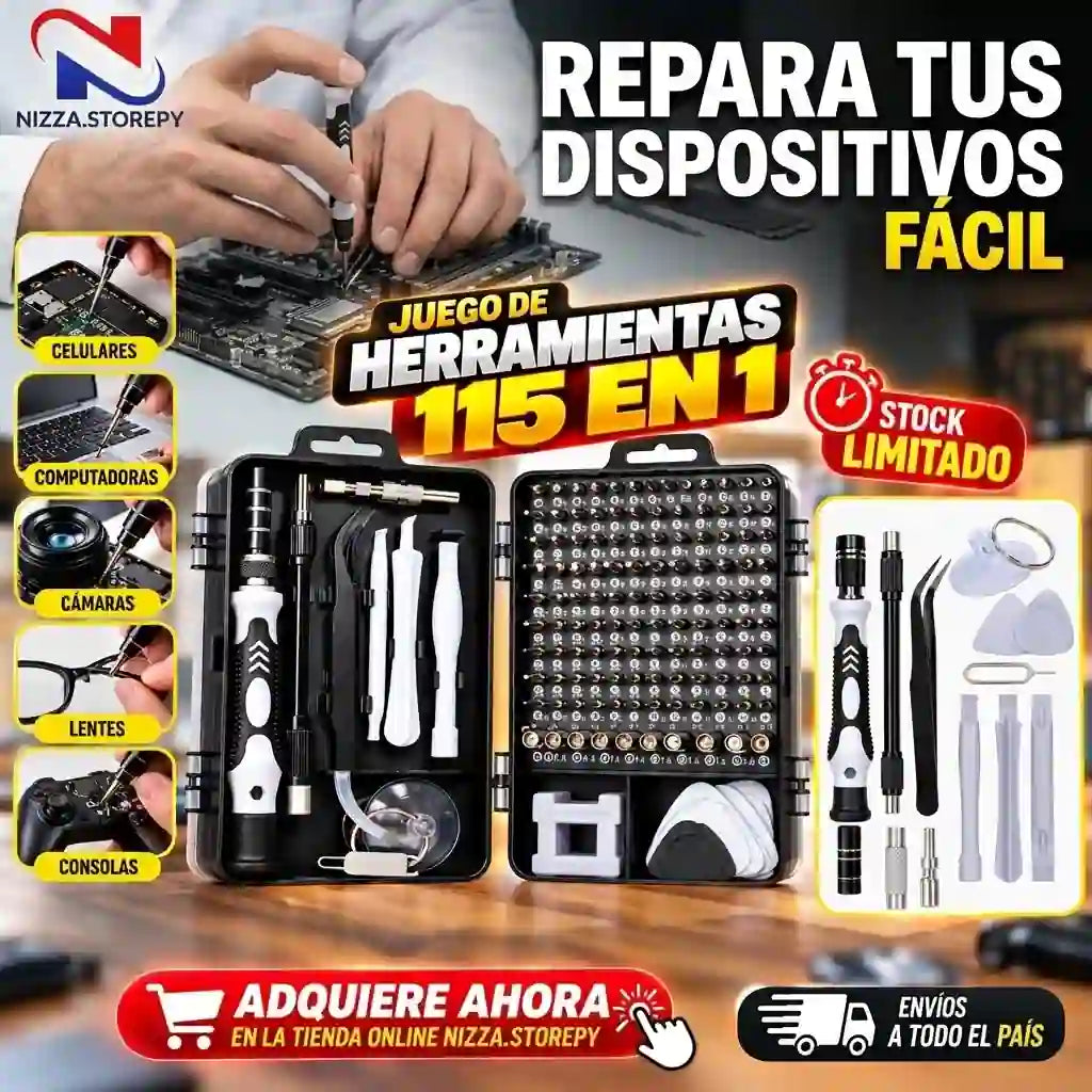 INCREIBLE CAJA DE HERRAMIENTAS ORIGINAL CON HERRAMIENTAS  115 en 1