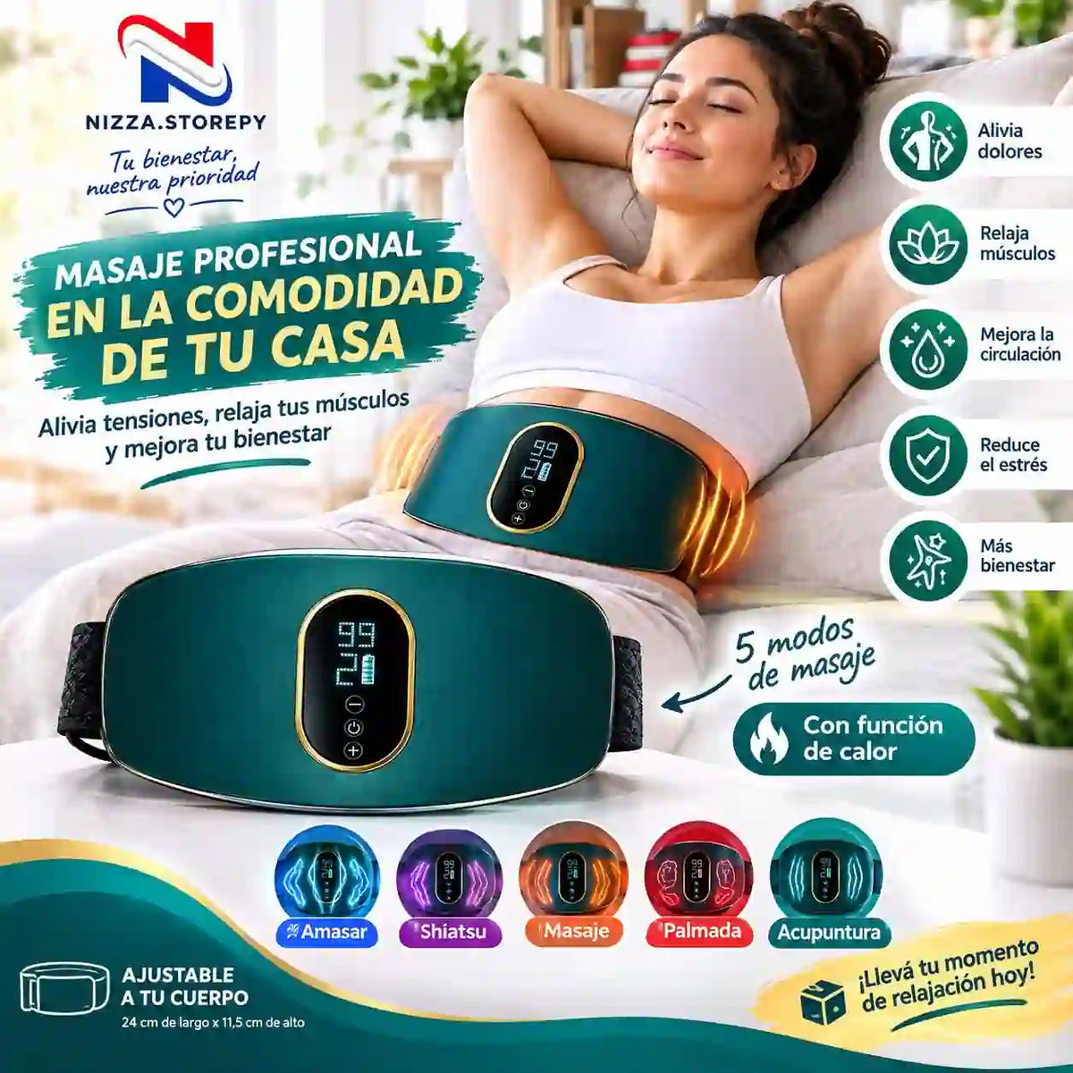 Masajeador de cintura y abdomen multifuncional